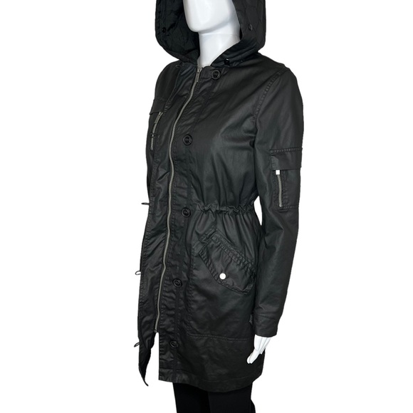 Mint Velvet Black Long Utility Coat 8 - Picture 5 of 10